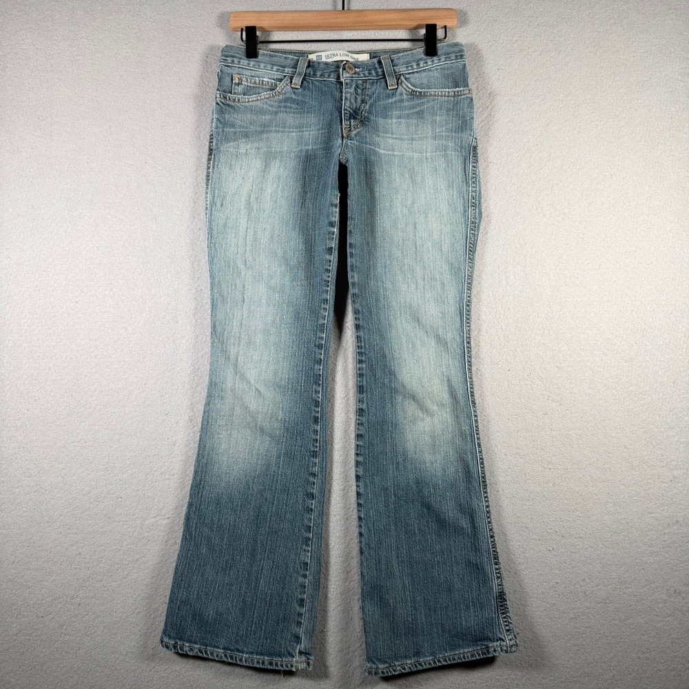Gap 1969 Ultra Low Rise Stretch Bootcut Jeans Medium Wash Blue Women 30x29